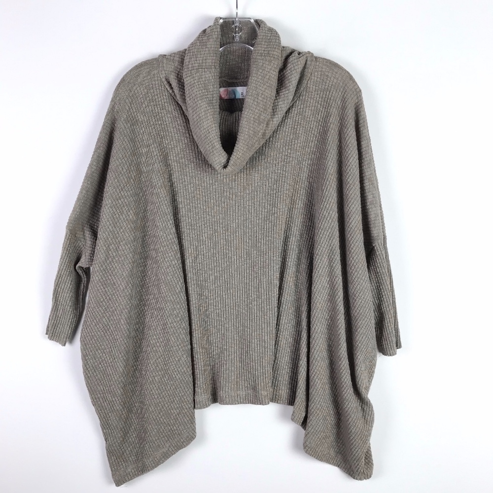 Free People Beach Cowl Split Back Knit Top #1027